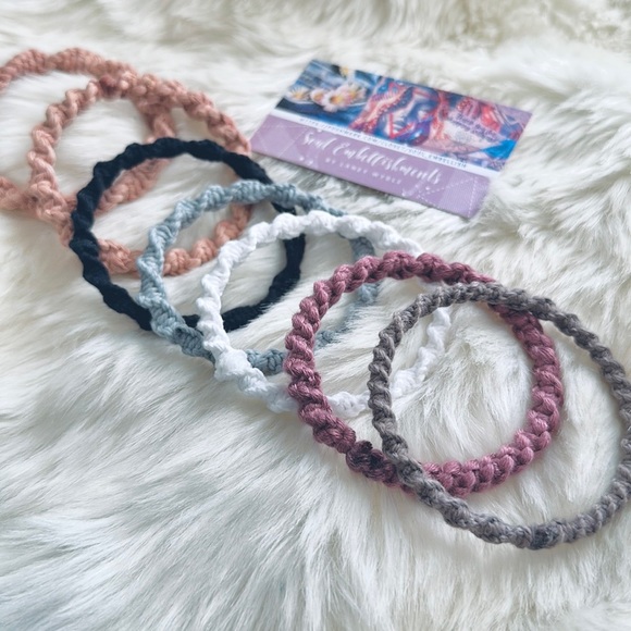 New Ladies Bohemian Styles Woven Macrame Fancy Hoops, Handmade w/Love Earrings - Picture 4 of 16